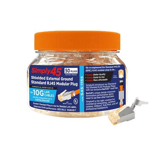 Cat6A / 7 montage met Simply45® Standard WE/SS  Cat6A / 7 montage met Simply45® Standard WE/SS
