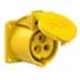 Zeige Details für CEE wcd-inbouwRecht 3p  16A 110V 4h geel 55x55mm IP44 PCE Bild von CEE wcd-inbouwRecht 3p  16A 110V 4h geel 55x55mm IP44 PCE