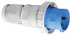 Toon details voor CEE steker 3p 125A 230V 6h blauw IP67 Bals schroef Afbeelding van CEE steker 3p 125A 230V 6h blauw IP67 Bals schroef
