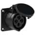 Show details for CEE wcd-inbouwRecht 4p  16A 400V 6h zwart 60x60mm IP44 PCE Picture of CEE wcd-inbouwRecht 4p  16A 400V 6h zwart 60x60mm IP44 PCE
