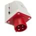 Toon details voor CEE toestel-opbouw 4p  16A 400V 6h rood IP44 M25 PCE Afbeelding van CEE toestel-opbouw 4p  16A 400V 6h rood IP44 M25 PCE