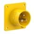 Toon details voor CEE toestel-inbouw 3p  16A 110V 4h geel 70x70mm IP44 PCE Afbeelding van CEE toestel-inbouw 3p  16A 110V 4h geel 70x70mm IP44 PCE