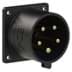 Show details for CEE toestel-inbouw 5p  32A 400V 6h zwart 70x70mm IP44 PCE Picture of CEE toestel-inbouw 5p  32A 400V 6h zwart 70x70mm IP44 PCE