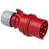 Show details for CEE steker 5p  32A 400V 6h rood IP44 met fasedraaier PCE Picture of CEE steker 5p  32A 400V 6h rood IP44 met fasedraaier PCE