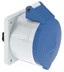 Toon details voor CEE wcd-inbouwRecht 3p  32A 230V 6h blauw 75x75mm IP44 Bals schroef Afbeelding van CEE wcd-inbouwRecht 3p  32A 230V 6h blauw 75x75mm IP44 Bals schroef