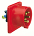 Toon details voor CEE toestel-inbouw 5p  16A 400V 6h rood 75x75 IP44 Bals QuickConnect Afbeelding van CEE toestel-inbouw 5p  16A 400V 6h rood 75x75 IP44 Bals QuickConnect