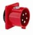 Toon details voor CEE toestel-inbouw 5p  32A 400V 6h rood 75x75mm IP44 Bals schroef Afbeelding van CEE toestel-inbouw 5p  32A 400V 6h rood 75x75mm IP44 Bals schroef