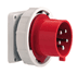 Toon details voor CEE toestel-inbouw 5p  32A 400V 6h rood IP67 Bals schroef Afbeelding van CEE toestel-inbouw 5p  32A 400V 6h rood IP67 Bals schroef