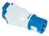 Show details for CEE adapter 3p 16A 230V 6h blauw IP44 > schuko randaarde PCE Picture of CEE adapter 3p 16A 230V 6h blauw IP44 > schuko randaarde PCE