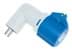Show details for CEE adapter schuko randaarde > CEE 3p 16A 230V 6h blauw IP44 haaks PCE Picture of CEE adapter schuko randaarde > CEE 3p 16A 230V 6h blauw IP44 haaks PCE
