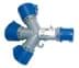 Show details for CEE adapter 3p 16A 230V 6h blauw IP44 3-weg PCE Picture of CEE adapter 3p 16A 230V 6h blauw IP44 3-weg PCE