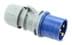 Toon details voor CEE steker 3p  16A 230V 6h blauw IP44 PCE TURBO Afbeelding van CEE steker 3p  16A 230V 6h blauw IP44 PCE TURBO