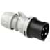 Toon details voor CEE steker 4p  16A 500V 7h zwart IP44 PCE Afbeelding van CEE steker 4p  16A 500V 7h zwart IP44 PCE