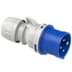 Toon details voor CEE steker 4p  16A 230V blauw 9h IP44 PCE Afbeelding van CEE steker 4p  16A 230V blauw 9h IP44 PCE