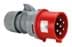 Toon details voor CEE steker 7p  16A 400V 6h rood IP44 PCE Afbeelding van CEE steker 7p  16A 400V 6h rood IP44 PCE