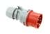 Toon details voor CEE steker 5p  32A 400V 6h rood IP44 PCE TURBO Afbeelding van CEE steker 5p  32A 400V 6h rood IP44 PCE TURBO