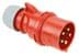 Toon details voor CEE steker 5p  32A 400V 6h rood IP44 PCE Afbeelding van CEE steker 5p  32A 400V 6h rood IP44 PCE