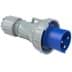 Toon details voor CEE steker 3p  63A 230V 6h blauw IP67 PCE Afbeelding van CEE steker 3p  63A 230V 6h blauw IP67 PCE