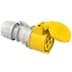 Show details for CEE koppeling 4p  16A 110V 4h geel IP44 PCE Picture of CEE koppeling 4p  16A 110V 4h geel IP44 PCE