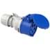 Toon details voor CEE koppeling 5p  32A 230V 9h blauw IP44 PCE Afbeelding van CEE koppeling 5p  32A 230V 9h blauw IP44 PCE