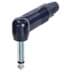 Toon details voor jack 6,3mm profi steker haaks 2-polig zwart nikkel Afbeelding van jack 6,3mm profi steker haaks 2-polig zwart nikkel