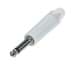 Toon details voor jack 6,3mm profi steker 2-polig wit nikkel Afbeelding van jack 6,3mm profi steker 2-polig wit nikkel