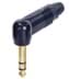 Toon details voor jack 6,3mm profi steker haaks 3-polig zwart goud Afbeelding van jack 6,3mm profi steker haaks 3-polig zwart goud