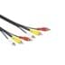 Toon details voor Composiet videokabel 3x RCA-male > 3x RCA-male  5,0m Afbeelding van Composiet videokabel 3x RCA-male > 3x RCA-male  5,0m