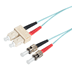Toon details voor patchcord MultiMode Duplex SC-ST 50m OM3 Aqua d3mm Enhanced Afbeelding van patchcord MultiMode Duplex SC-ST 50m OM3 Aqua d3mm Enhanced
