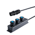 Toon details voor verlengkabel H07RNF 2,5mm2 CEE 3 pin 16A PCE > blok 3xCEE zwart  1,0m Afbeelding van verlengkabel H07RNF 2,5mm2 CEE 3 pin 16A PCE > blok 3xCEE zwart  1,0m