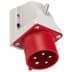 Zeige Details für CEE toestel-opbouw 5p  32A 400V 6h rood IP44 M25 PCE Bild von CEE toestel-opbouw 5p  32A 400V 6h rood IP44 M25 PCE