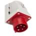 Toon details voor CEE toestel-opbouw 5p  16A 400V 6h rood IP44 M25 PCE Afbeelding van CEE toestel-opbouw 5p  16A 400V 6h rood IP44 M25 PCE