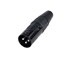 Toon details voor XLR kabeldeel 3 pin pen zwarte behuizing zilvercontact REAN Afbeelding van XLR kabeldeel 3 pin pen zwarte behuizing zilvercontact REAN