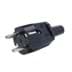 Zeige Details für PVC Stecker mit Schutzkontakt und Kickschutztülle schwarz Bild von PVC Stecker mit Schutzkontakt und Kickschutztülle schwarz