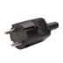 Zeige Details für Stecker mit Schutzkontakt und Knickschutztülle schwarz Bild von Stecker mit Schutzkontakt und Knickschutztülle schwarz