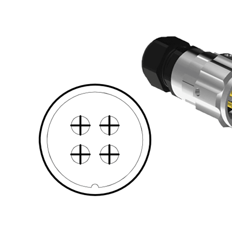 Afbeelding voor categorie Alfar B-92 34H insert 4_pin 50A solder