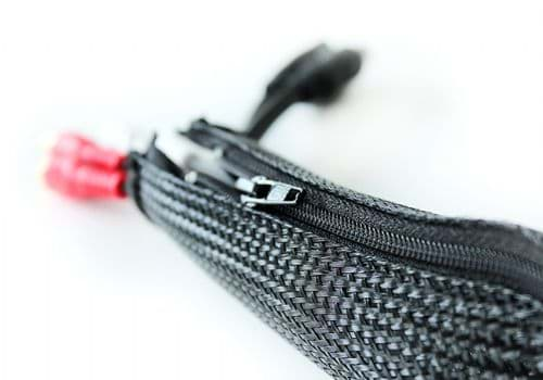 Afbeelding van Cable Socks with zip 30mm Black  1 meter