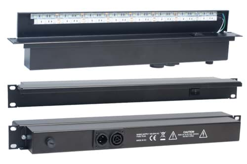 Afbeelding van racklight 19inch 1HE zwart LED wit/blauw powerCON TRUE1 IN/OUT