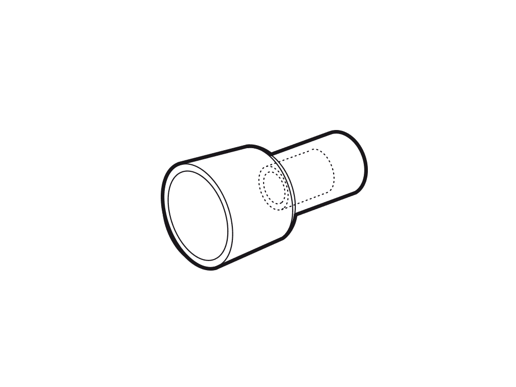 Afbeelding van eindverbinder geisoleerd 10mm2 wit PA6.6 VPE100