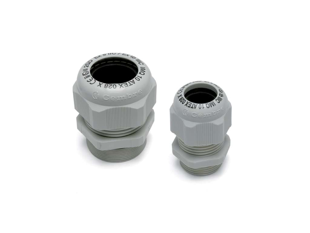 Afbeelding van MAXIBLOCK ATEX CABLE GLAND WITH EXTENDED THREAD M32X1,5 POLYAMIDE PA6.