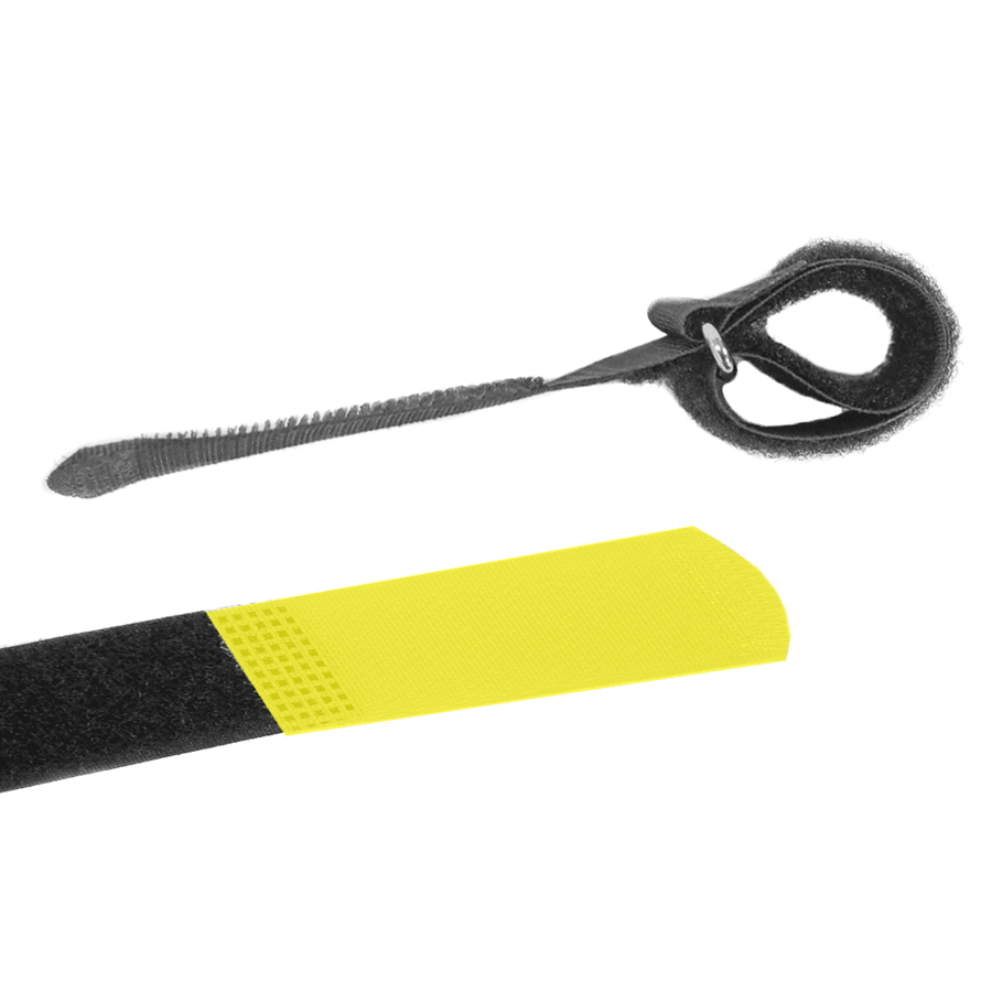 Afbeelding van cable tie 2.5x17+6cm haaktip geel