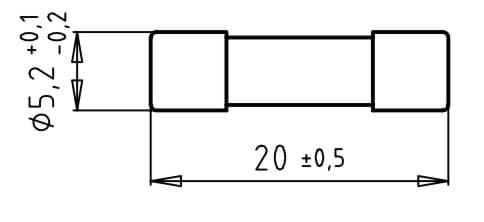 Afbeelding van glaszekering 5x20mm F1.25A