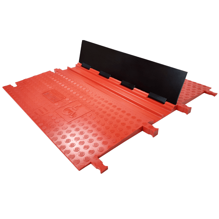 Bild von Black Line kabelgoot 2x65x19mm L=0,92m rood+zwarte deksel wheelchair