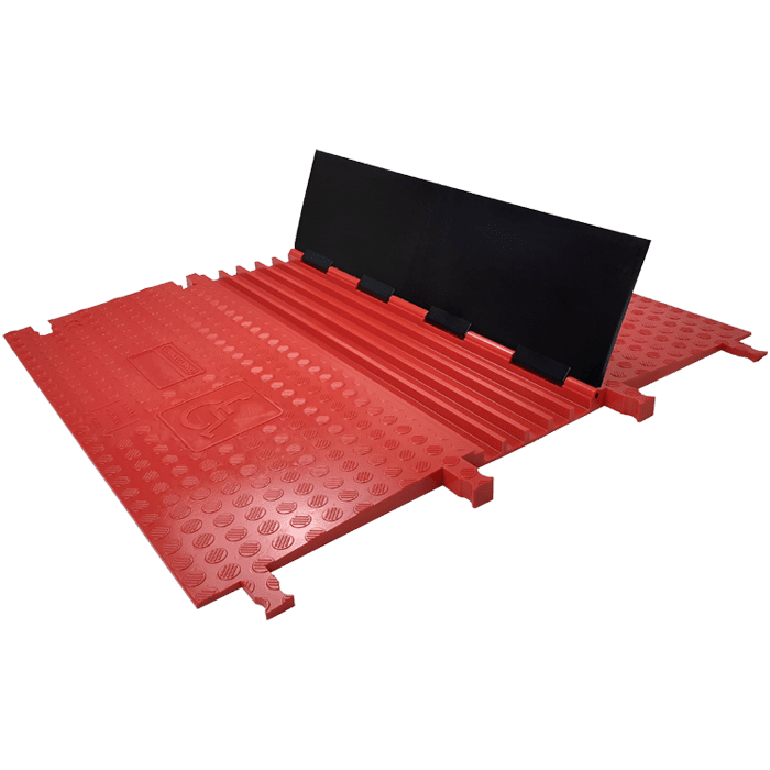 Afbeelding van Black Line kabelgoot 5x33x19mm L=0,92m rood+zwarte deksel wheelchair