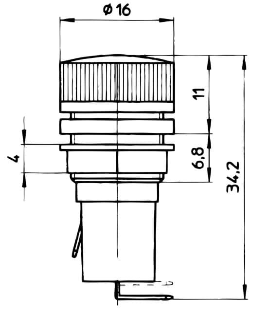 Afbeelding van paneelzekeringhouder 5x20mm schroefkop