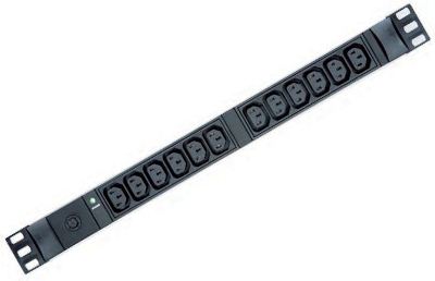 Afbeelding van PDU 19inch in:GST18+2,0m uit:12xC13 met zekering+LED