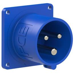 Afbeelding van CEE toestel-inbouw 3p  16A 230V 6h blauw 56x56mm IP44 PCE