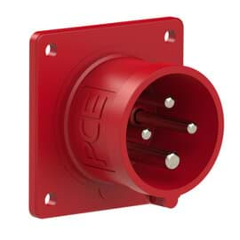 Afbeelding van CEE toestel-inbouw 4p  16A 400V 6h rood 70x70mm IP44 PCE