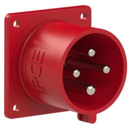 Afbeelding van CEE toestel-inbouw 4p  32A 400V 6h rood 70x70mm IP44 PCE