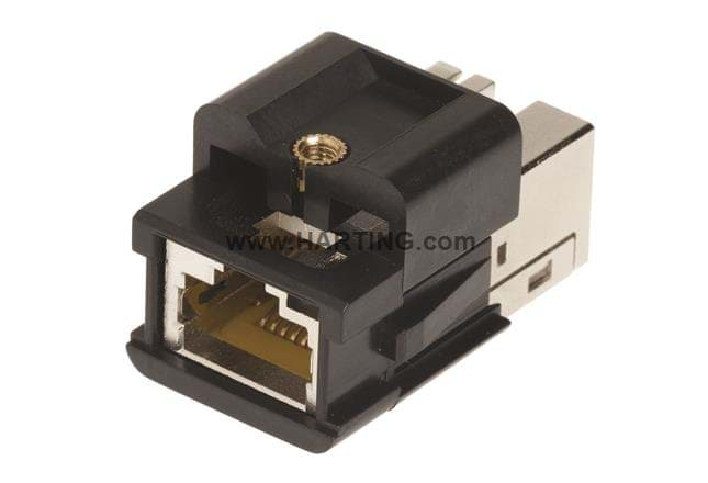 Afbeelding van Han  3A adapter+insert RJ45/RJ45 10G Cat6 shielded 8p